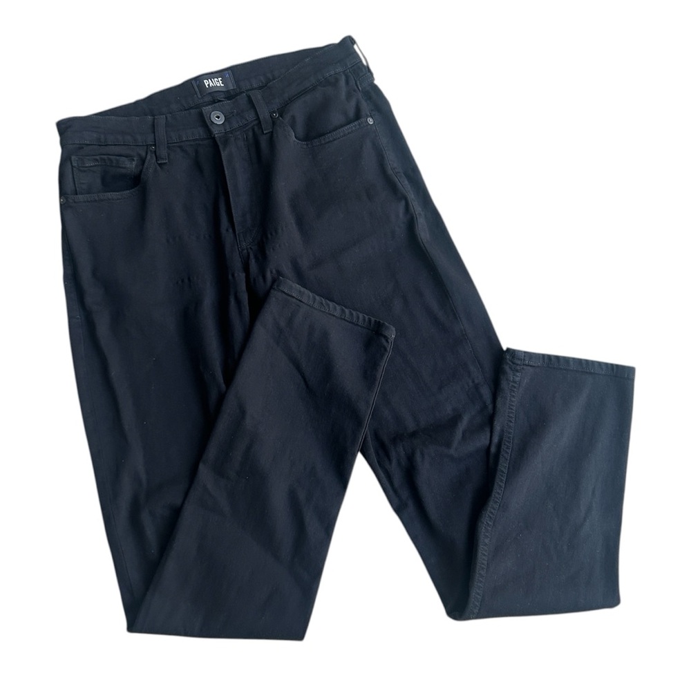 PAIGE Men’s Black Jeans Size 32 Slim Straight Federal Stretch Denim